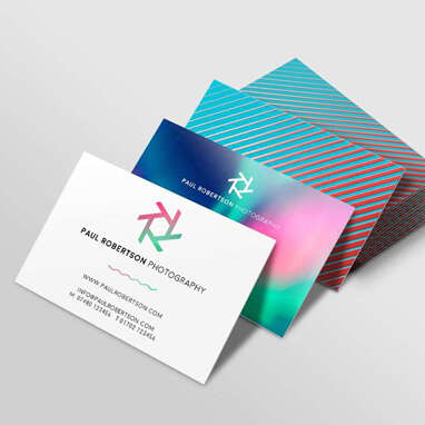 Business cards suede finish image