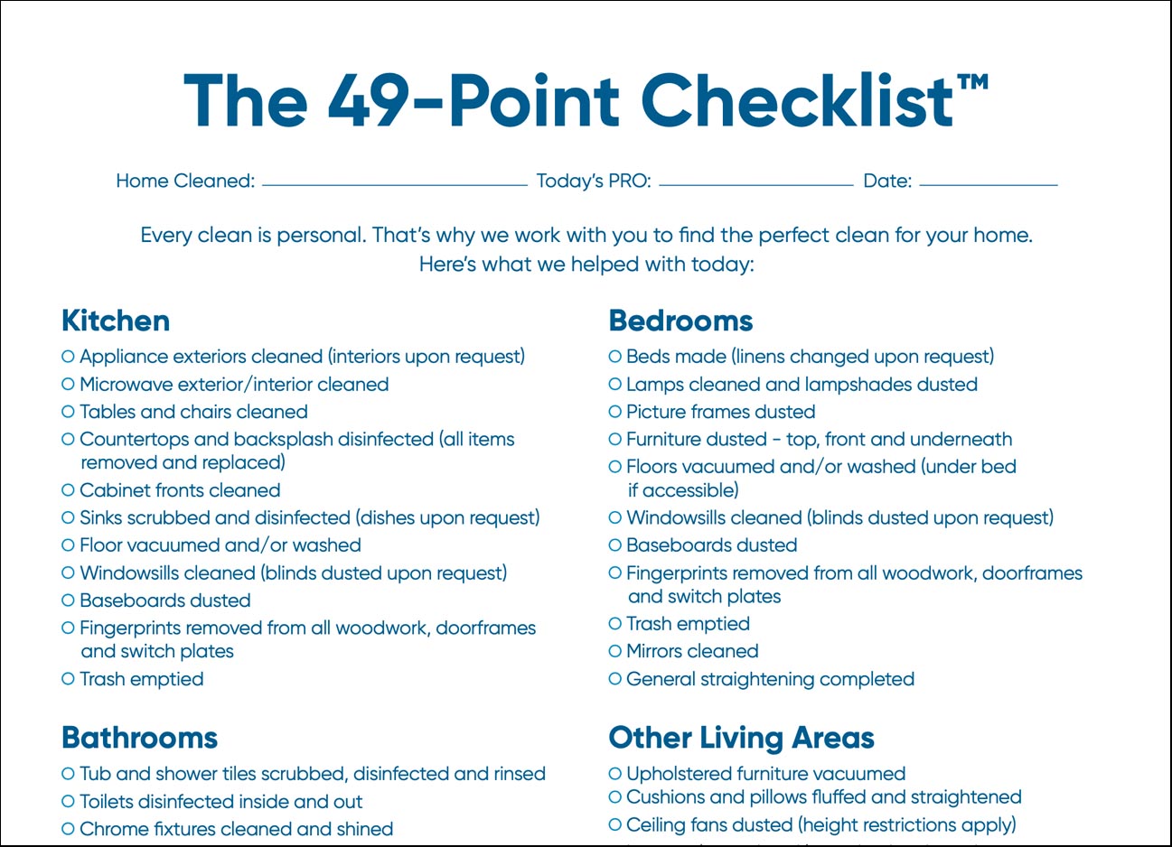 2 Part NCR 49 pt. checklist