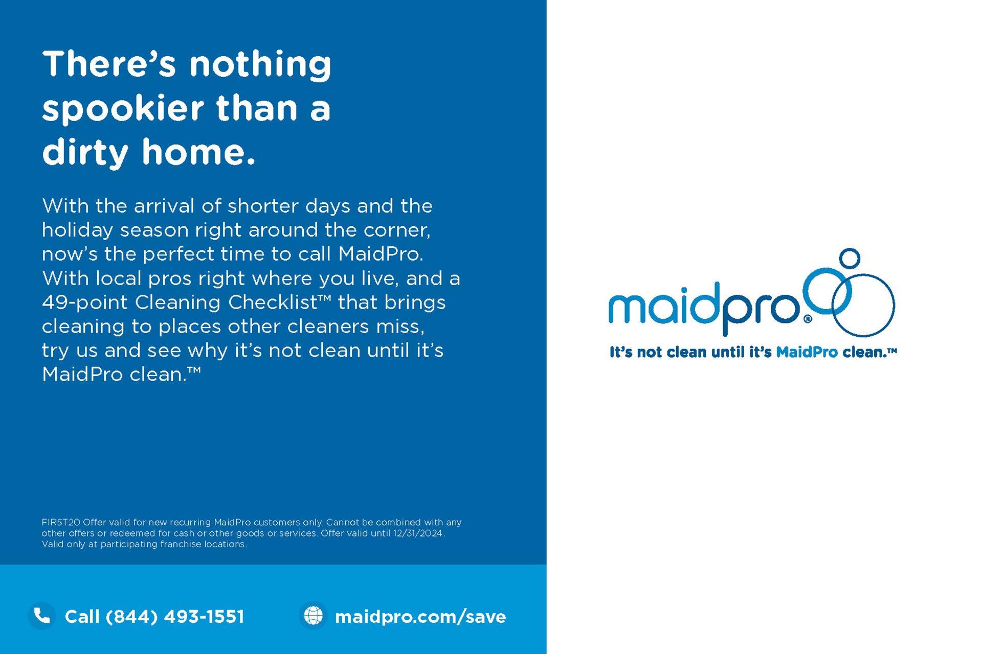 halloween postcard 9 x 6 back