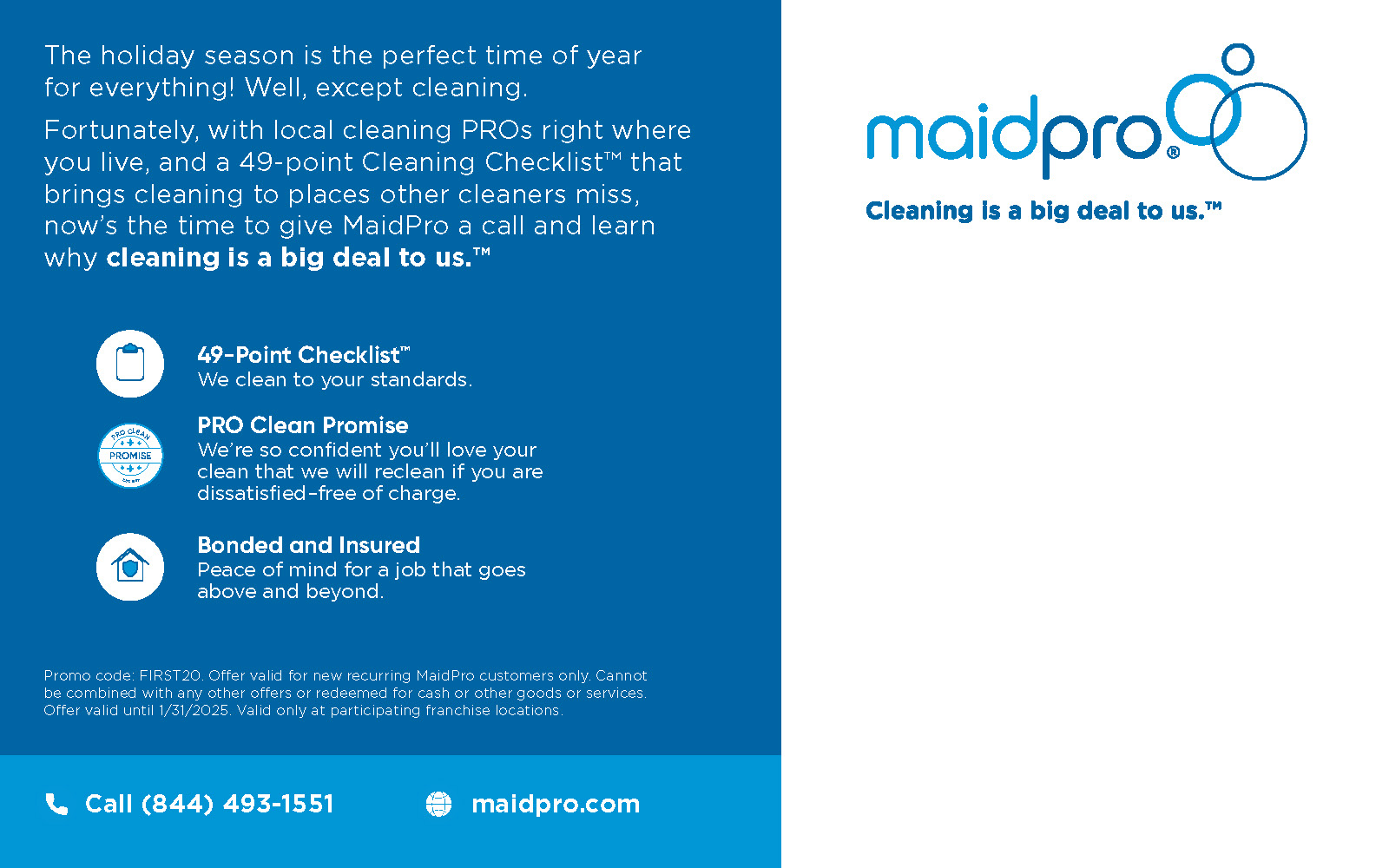 MaidPro Christmas Postcardside 2